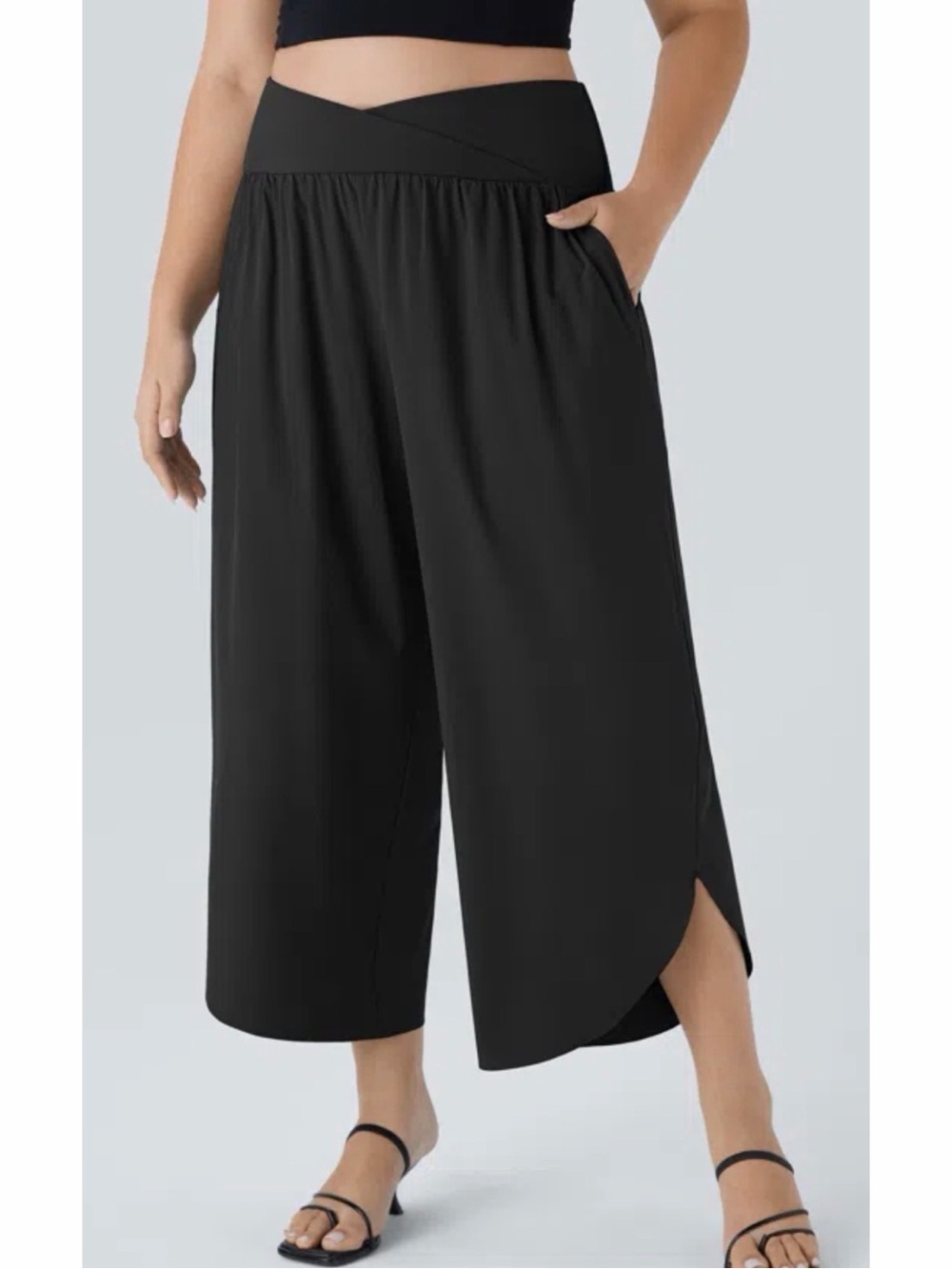 HALARA Breezeful High Waisted Crossover Pants Black